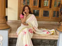 Floral Kasavu sareee