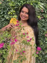 Pure Linen floral digital print Saree 