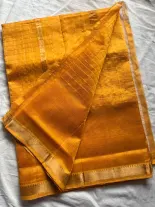 Cotton Silk Middle check zari saree 