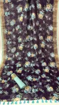 Pure Linen Digital Print Saree