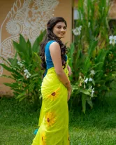 Mulmul Handpainted Saree 