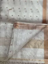 White Resham by Resham Muslin Silk Saree 