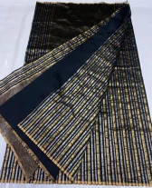 Chanderi Pattu Silk Stripe Saree 