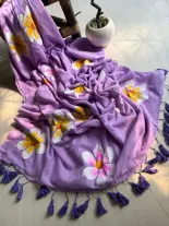 Handpainted Mulmul Saree 