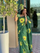 Mulmul handpainted Saree 