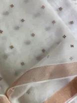 White Resham by Resham Muslin Silk Saree 