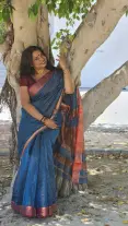 Pure handloom Silk Cotton check Saree 