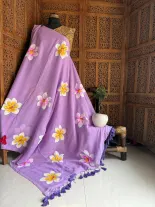 Handpainted Mulmul Saree 