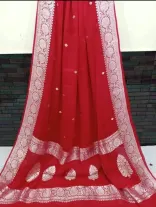 Pure banarasi Khadi Georgette Saree