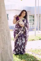 Pure Linen Digital Print Saree