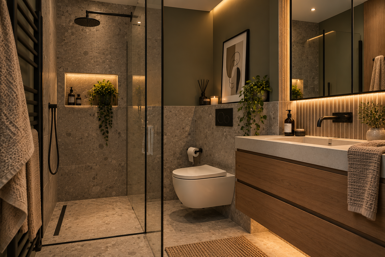 Moody Modern Spa Bathroom