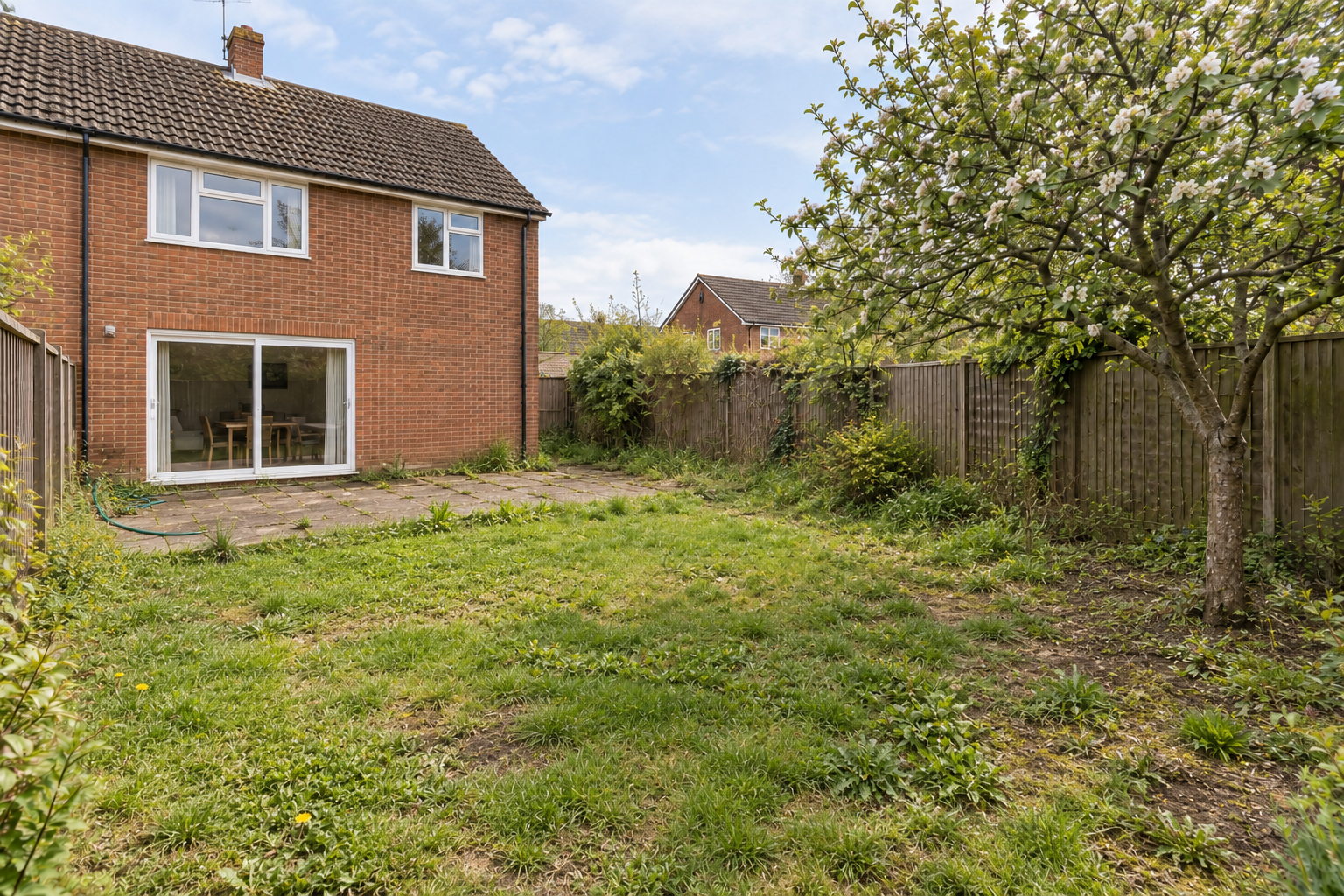 A family garden before its makeover.