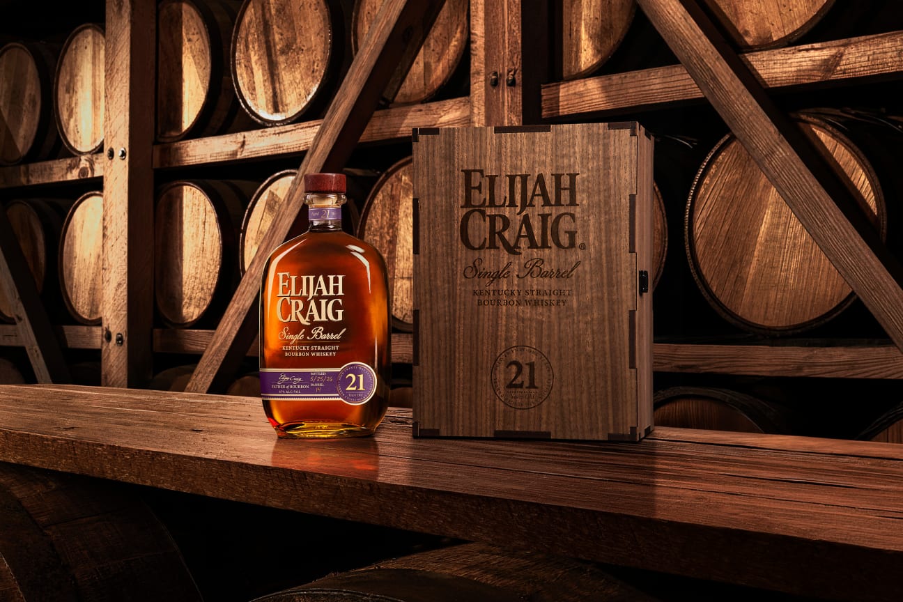 Elijah Craig Expands Single Barrel Lineup with Rare 21-Year-Old
