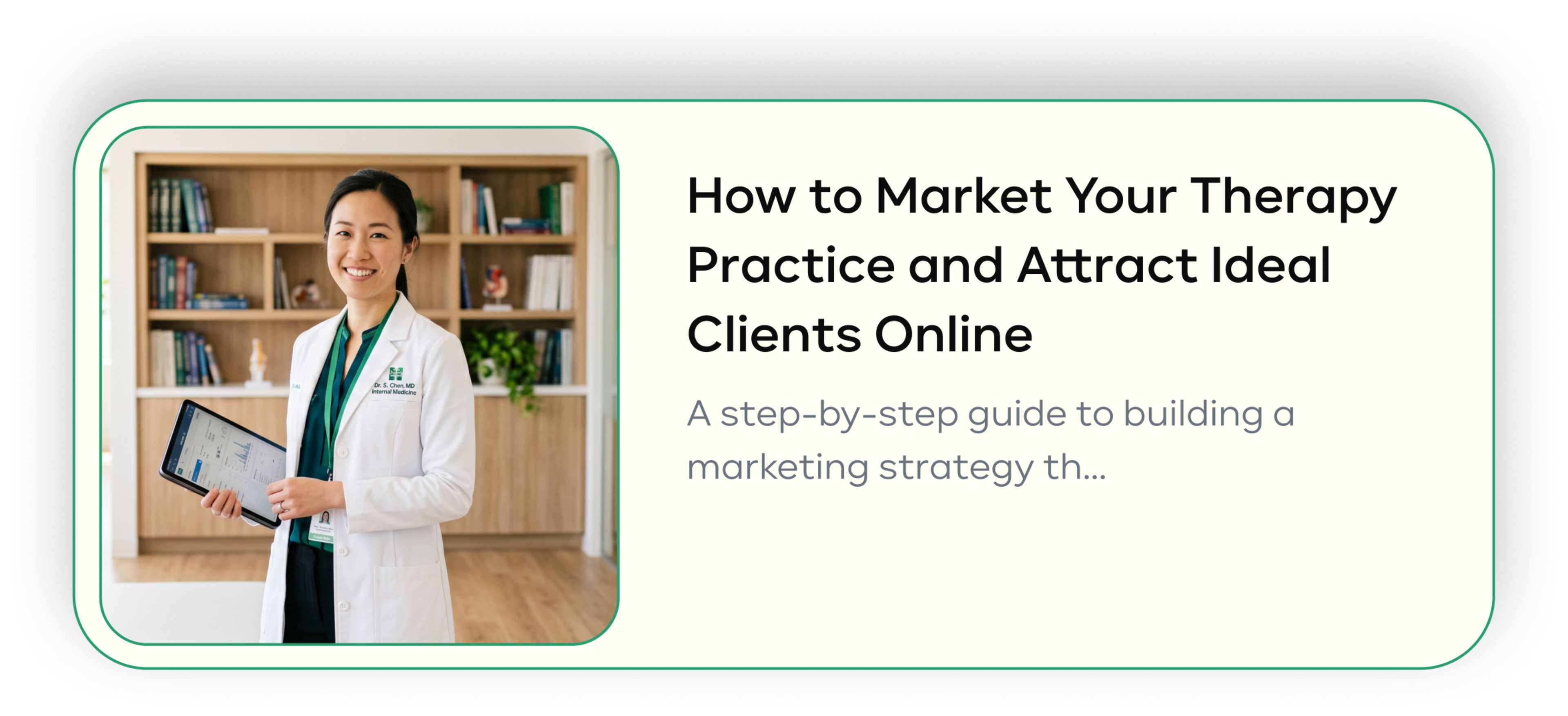 How to Market Your Therapy Practice