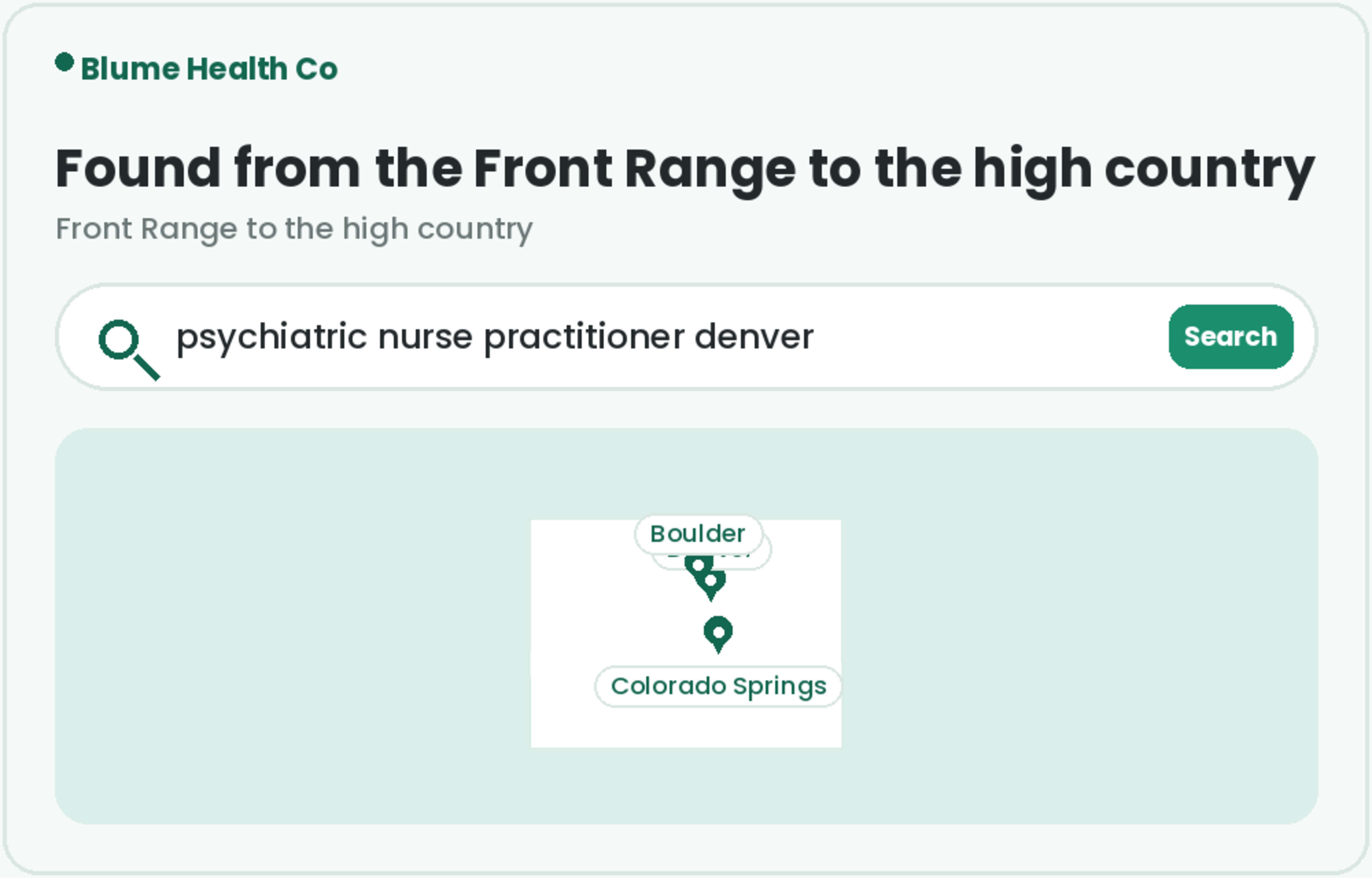 PMHNP Marketing in Colorado found on Google