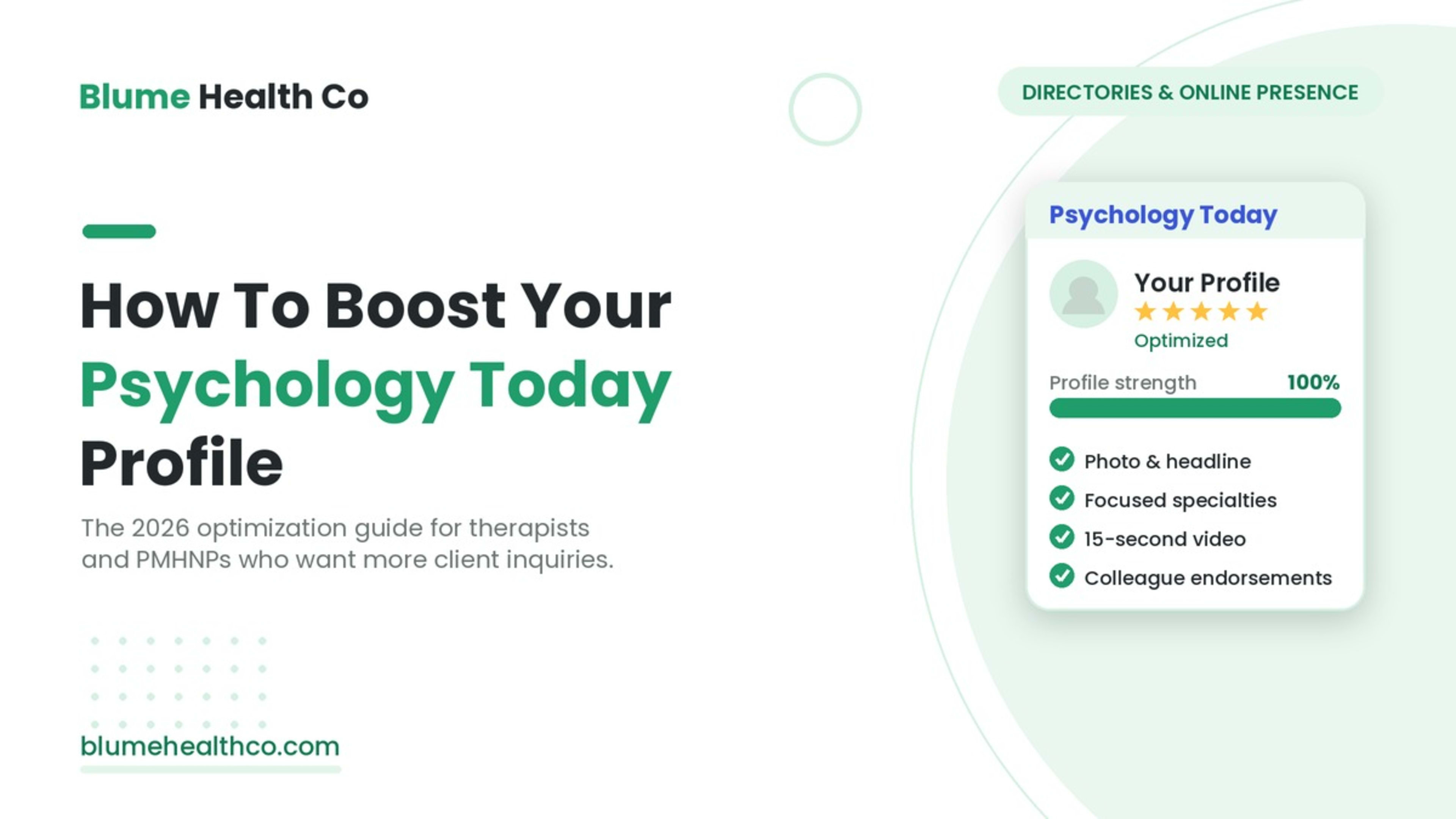 How To Boost Your Psychology Today Profile: The 2026 Optimization Guide for Therapists & PMHNPs