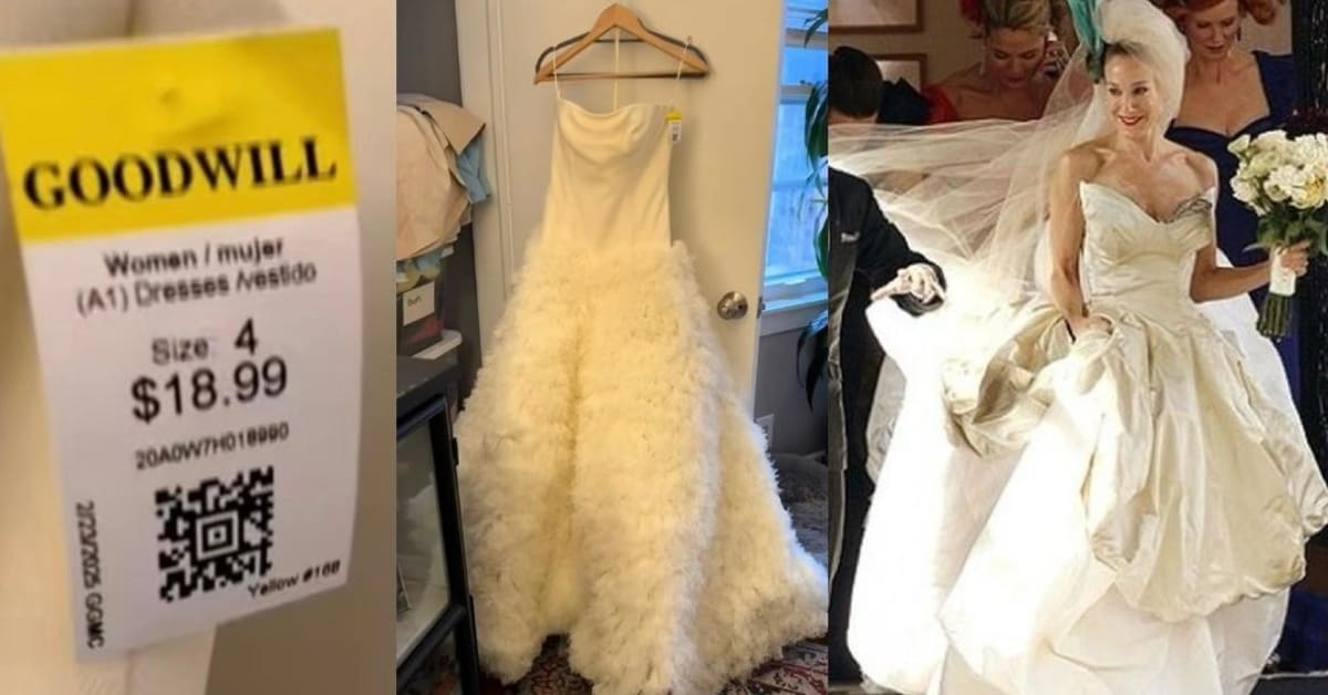 Vestido de noiva inspirado em 'Sex and The City' é encontrado em brechó por R$ 110 e faz sucesso nas redes sociais