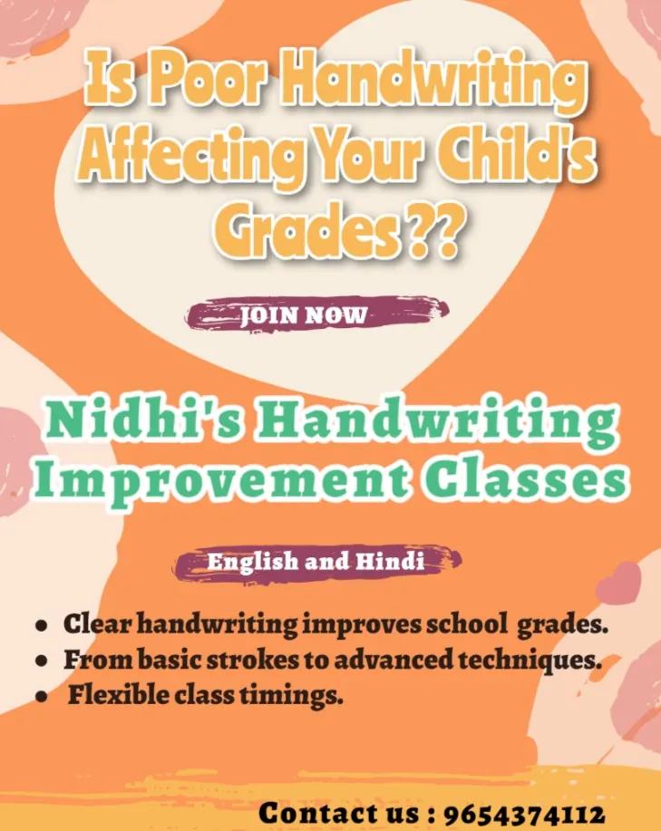 Nidhi's handwriting classes
