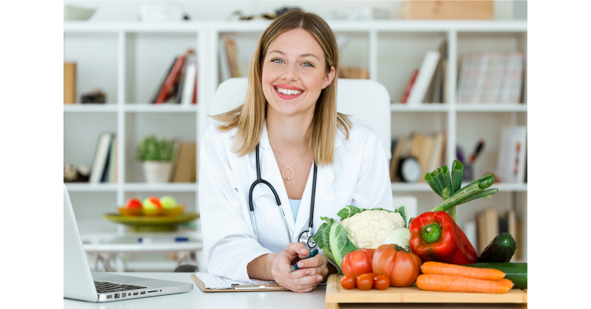 Nutrition coach working on email marketing