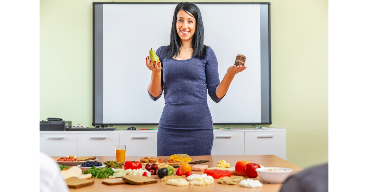 Women's health coach teaching her audience through email