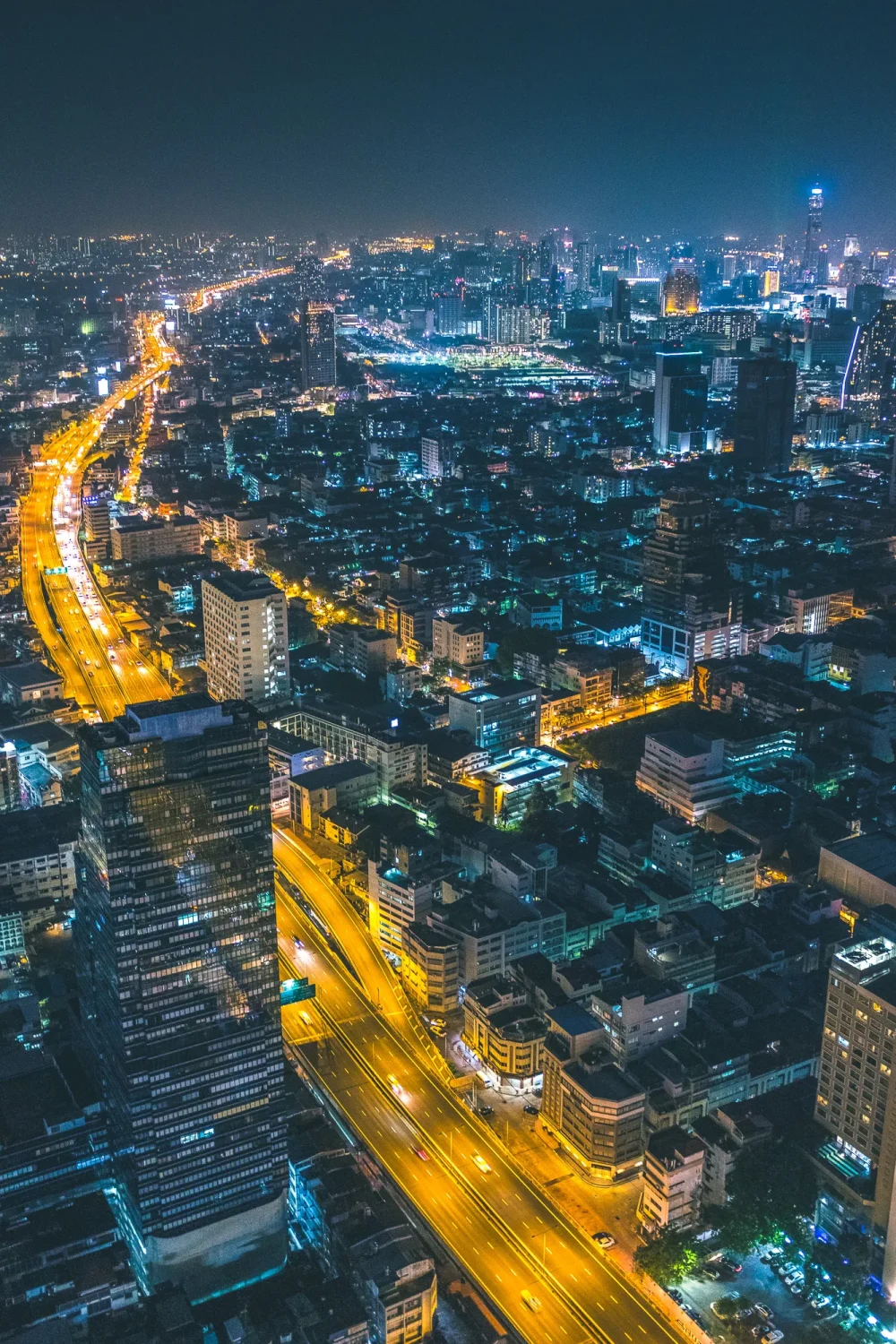 Bangkok Thailand Night Cityscape