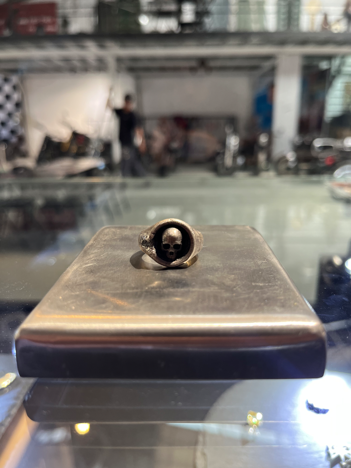 Ring gothic skull