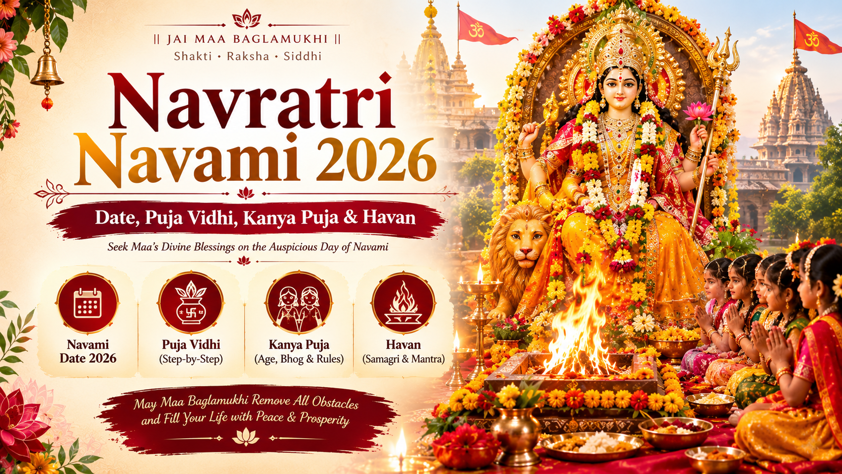 Navratri Navami 2026: Date, Puja Vidhi, Kanya Puja & Havan