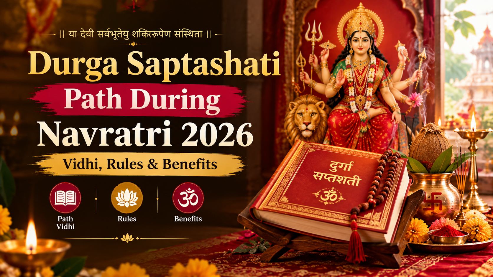 Durga Saptashati Path During Navratri 2026: Vidhi, Rules & Benefits