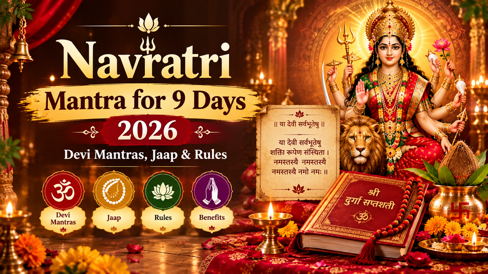 Navratri Mantra for 9 Days 2026: Devi Mantras, Jaap & Rules
