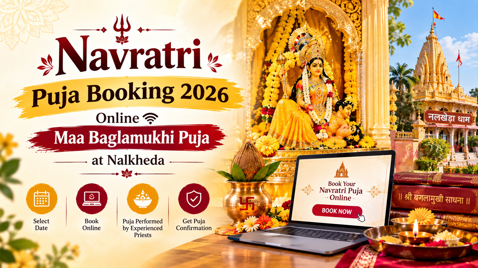 Navratri Puja Booking 2026: Online Maa Baglamukhi Puja at Nalkheda