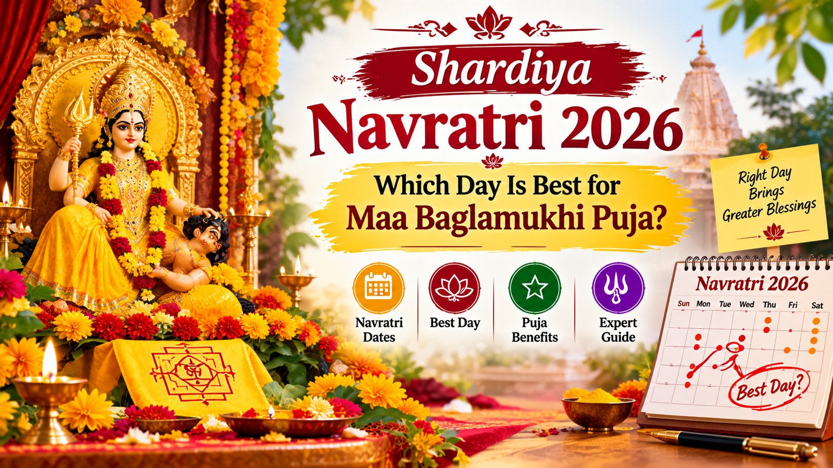 Shardiya Navratri 2026: Which Day Is Best for Maa Baglamukhi Puja?