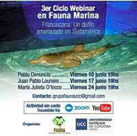 3er Ciclo Webinar en Fauna Marina: Franciscana - Un Delfín Amenazado en Sudamérica