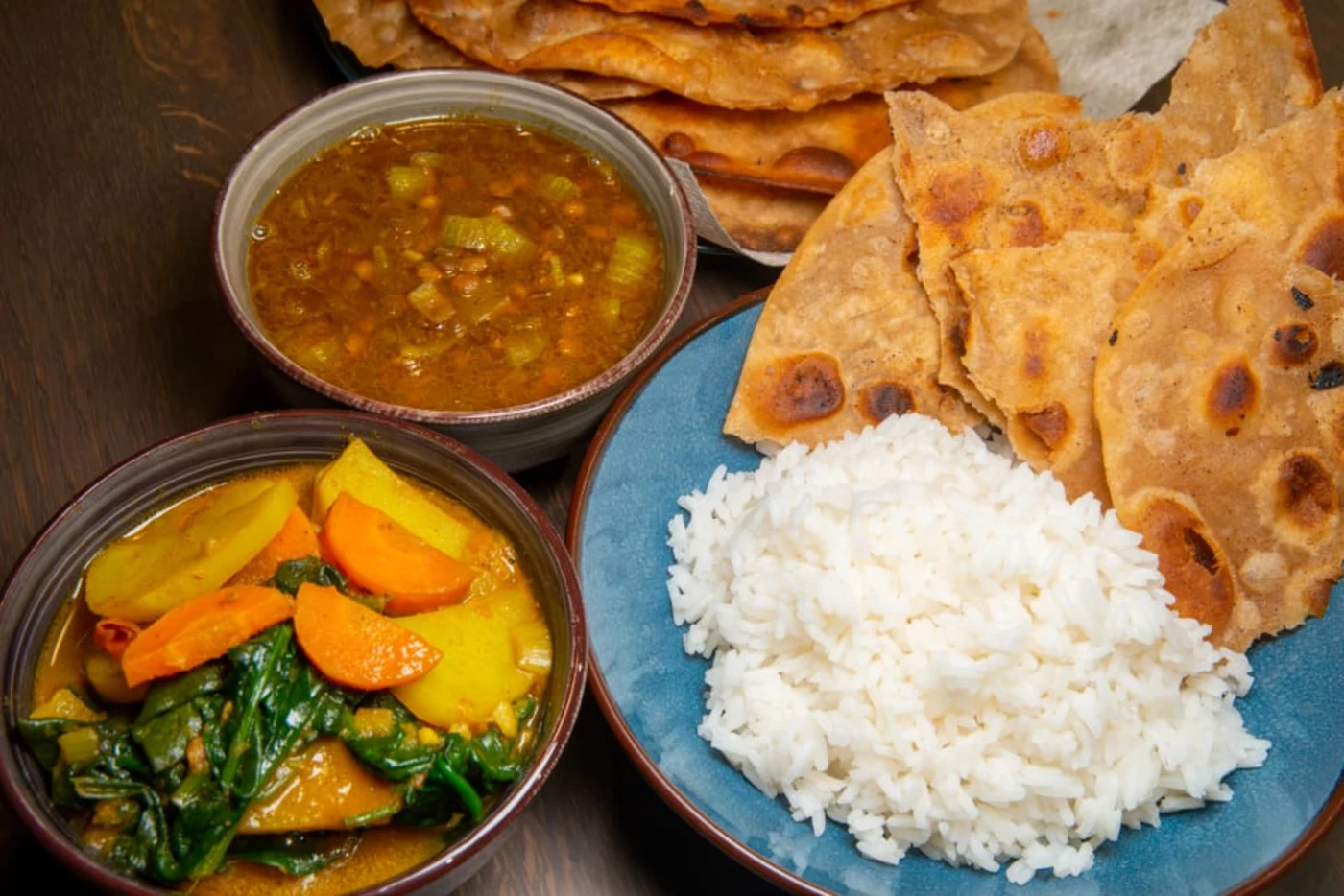 Nepalese Dal Bhat Tarkari Vegetarische Curry