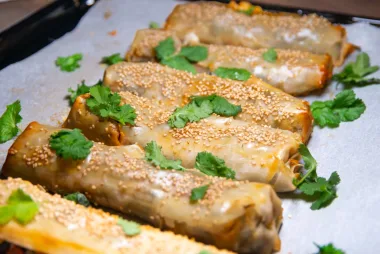 Turkse Borek met spinazie en feta