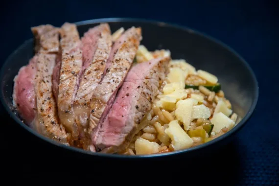 Italiaanse wild Risotto met Entrecote