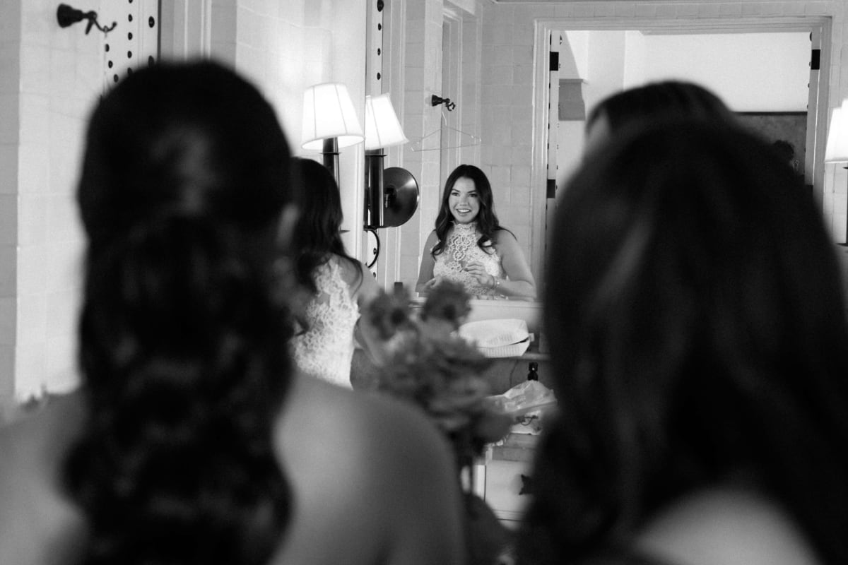 Gorgeous editorial fine art wedding portrait of the beautiful bride Isabella showcasing her couture gown