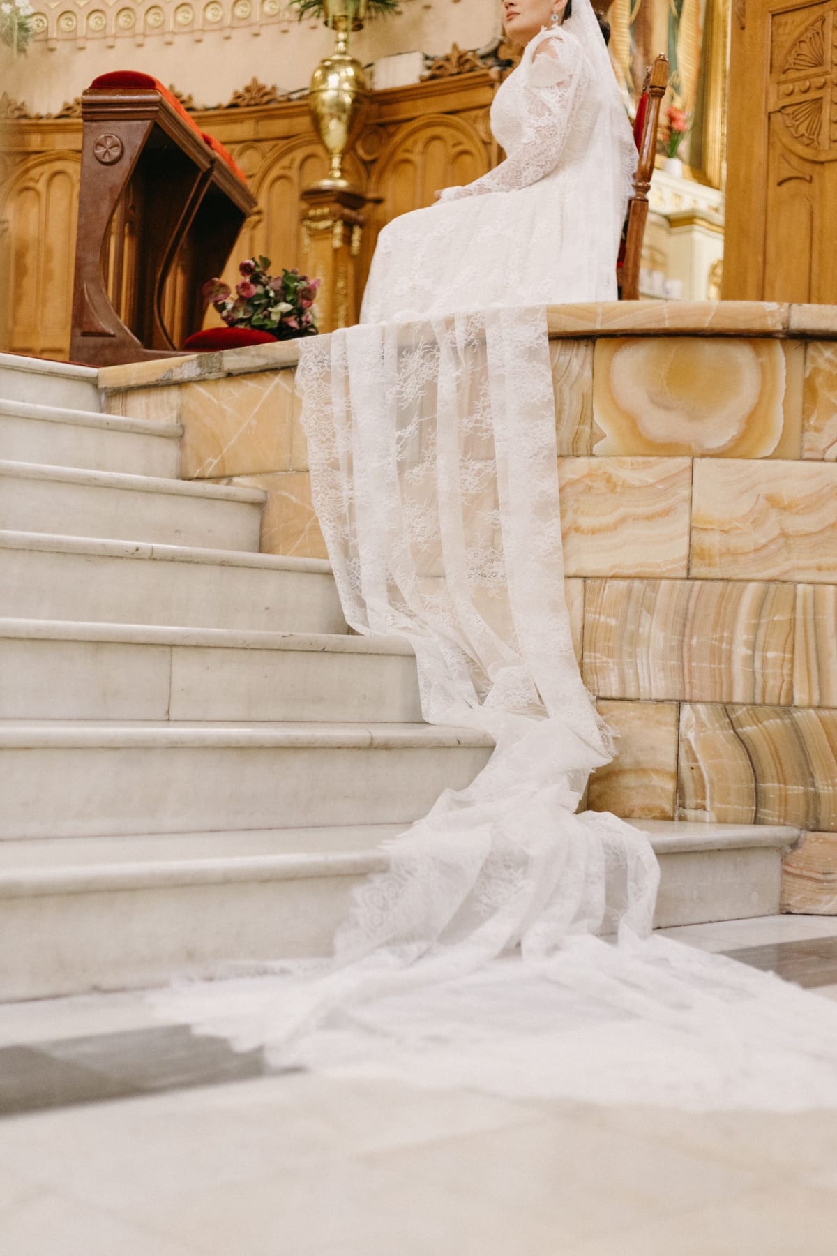 Exquisite fine art wedding portraits capturing Regina in her beautiful couture bridal gown