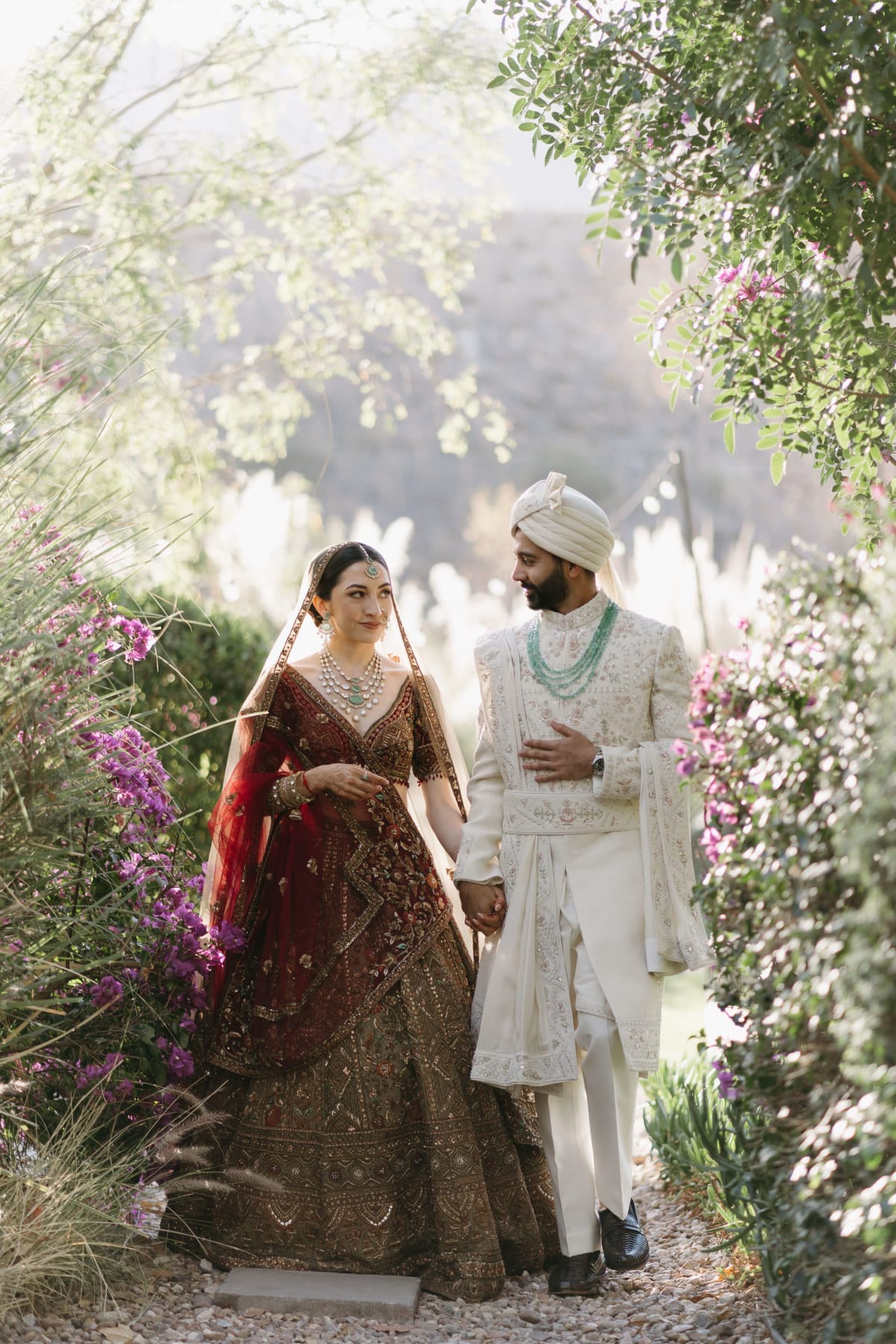Captivating luxury destination wedding photography following a tender stroll with bride Yulissa and her groom Karan