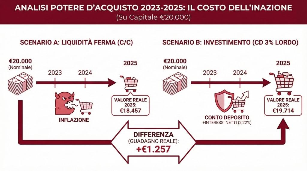 Infografica erosione patrimonio degli italiani