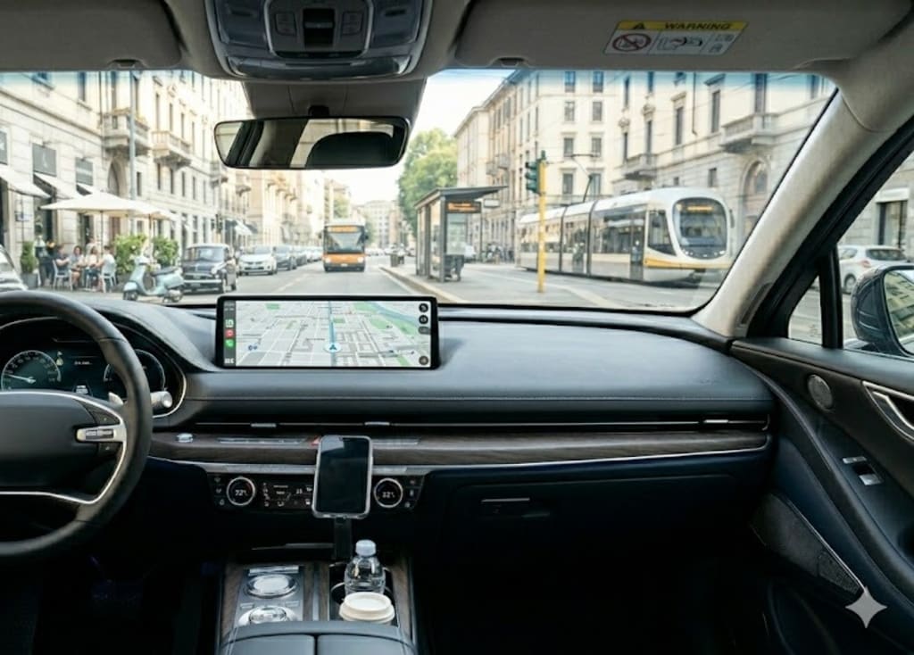 Auto tecnologica in città Auto tecnologica in città