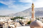 vista sui palazzi in oman