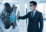 cassaforte digitale futuristica sicurezza