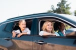 famiglia in auto