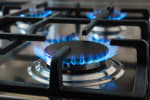 fiamma gas in primo piano