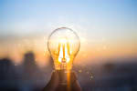 Lampadina luce con brillantini