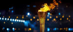 Torcia olimpica con fiamma