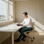 Uomo al computer che cerca le migliori assicurazioni auto Uomo al computer che cerca le migliori assicurazioni auto