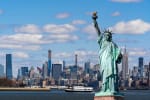 vista panoramica della statua della libertà