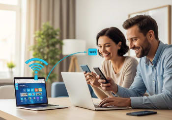 ambiente domestico moderno con tecnologia