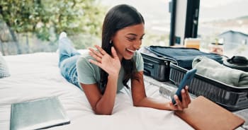 Ragazza in videochiamata
